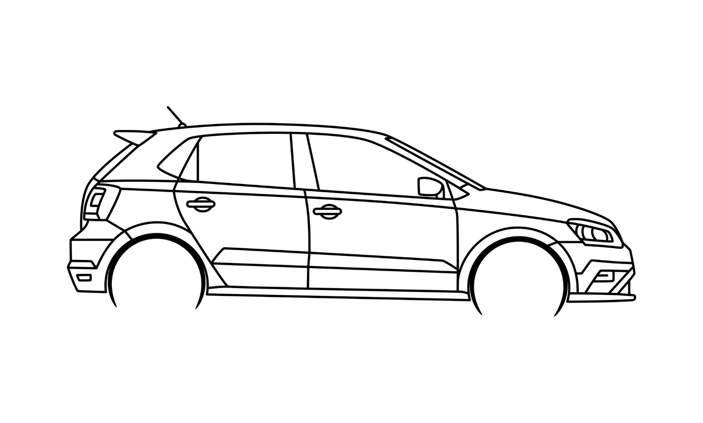 Silhoutte of Volkswagen Polo