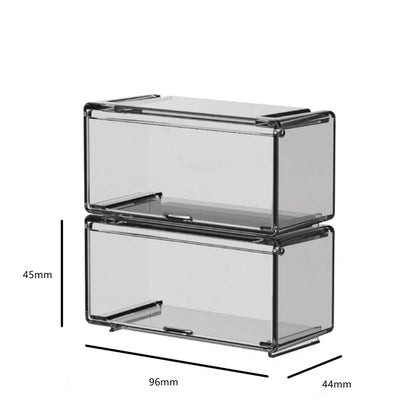 Miniature ShowBox Clear – Gray/Orange Frame (1:64 Collector Case)