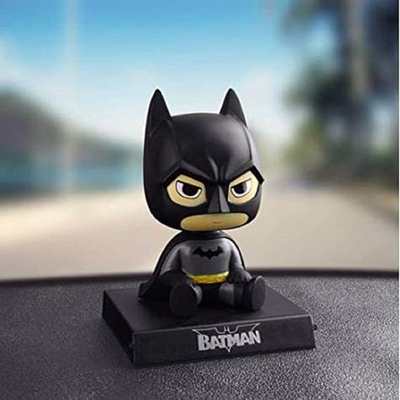 Super Hero Batman Action Figure Limited Edition Bobblehead with Mobile Holder for Car Dashboard, Office Desk & Study Table