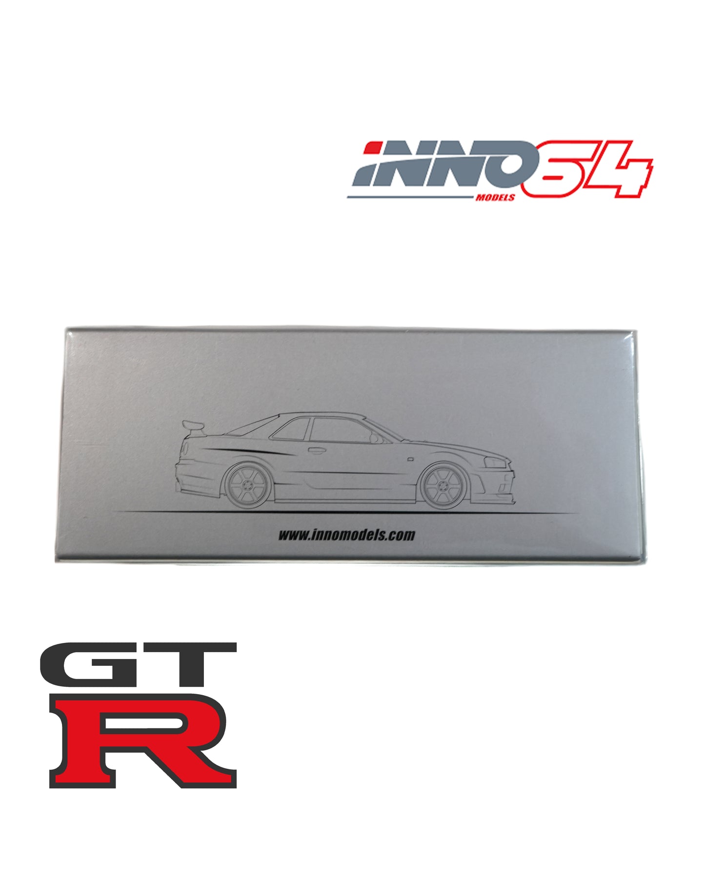 Inno64 1:64 Nissan GT-R R34 V-Spec - Grey