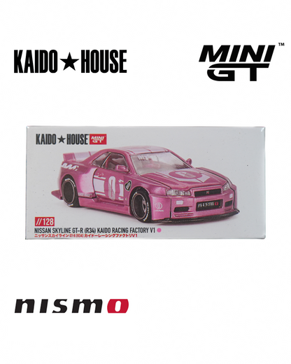 MiniGT 1:64 Nissan GT-R (R34) Widebody - KaidoHouse Series - Pink - Serial #128