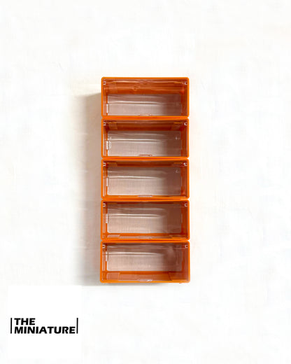 Miniature ShowBox Clear – Gray/Orange Frame (1:64 Collector Case)